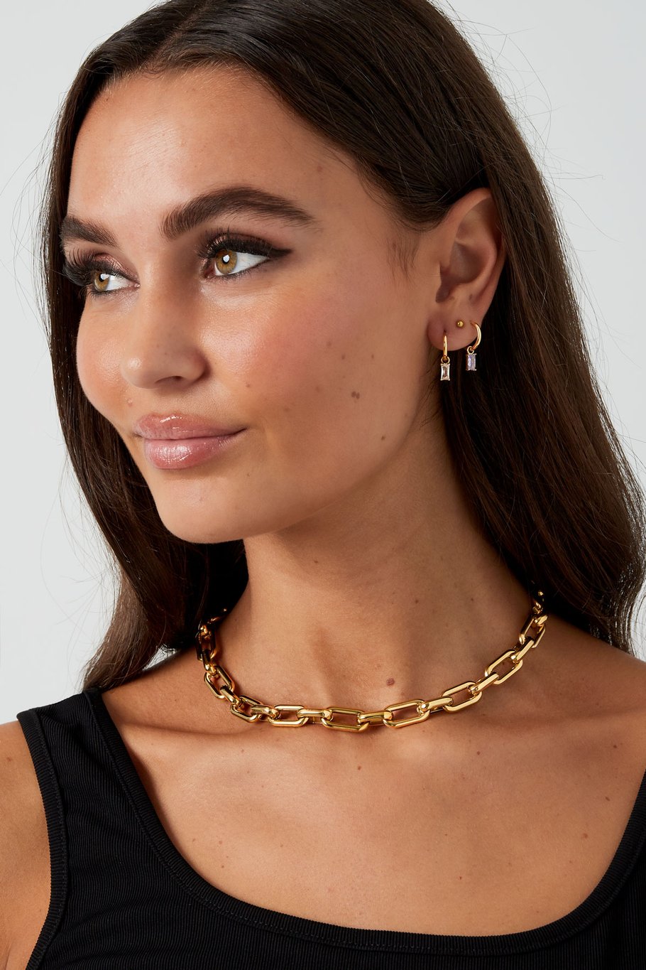 necklace elongated links with charms Picture2